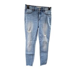 Pacsun Los Angeles High Waisted Ripped Distressed‎ Raw Hem Skinny Jeans